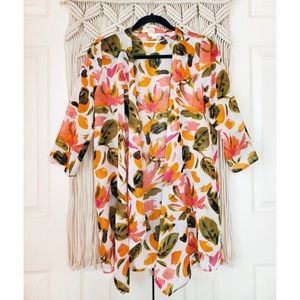 Sheer Floral Kimono/ Cover-up